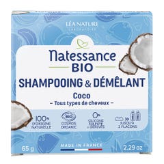 Natessance Organic Coco Shampoo and Conditioner All hair types 65g