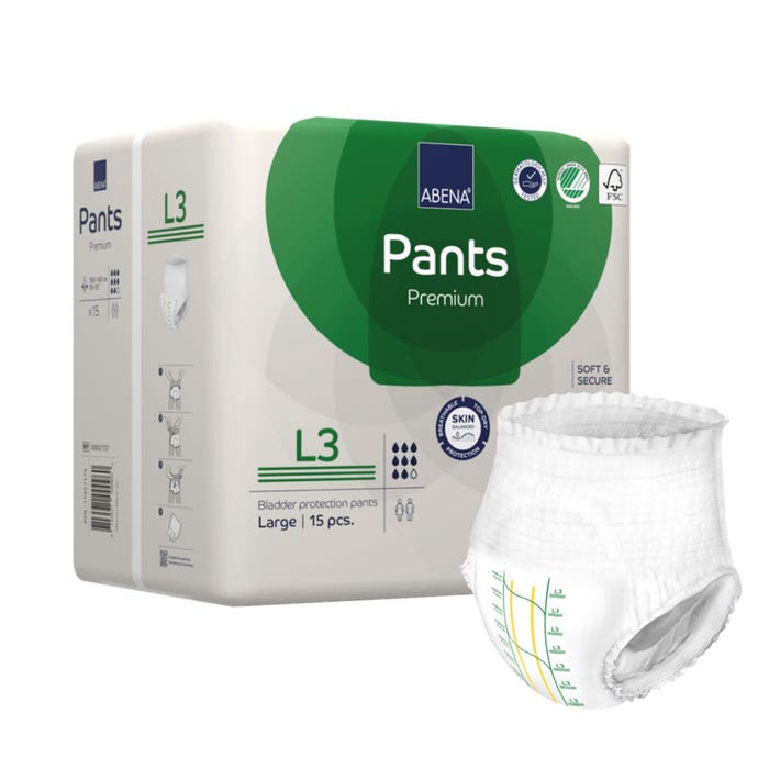 Absorbent Pants x15 Prenium L3 heavy incontinence Night Abena