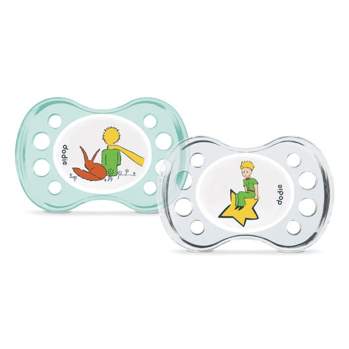Dodie Anatomical soothers The Little Prince Fox 0 to 6 months x2