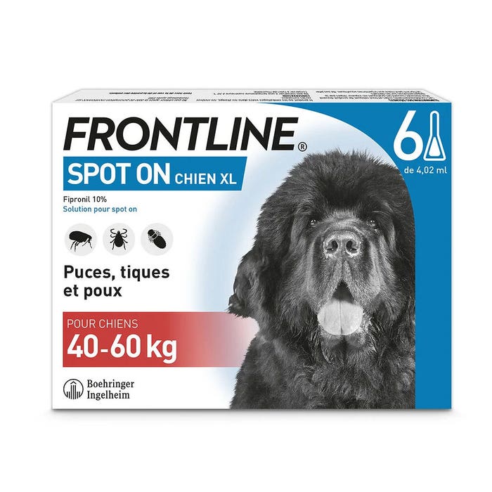 Spot-on Dog 40-60kg 6 Pipettes x 4,02ml Frontline