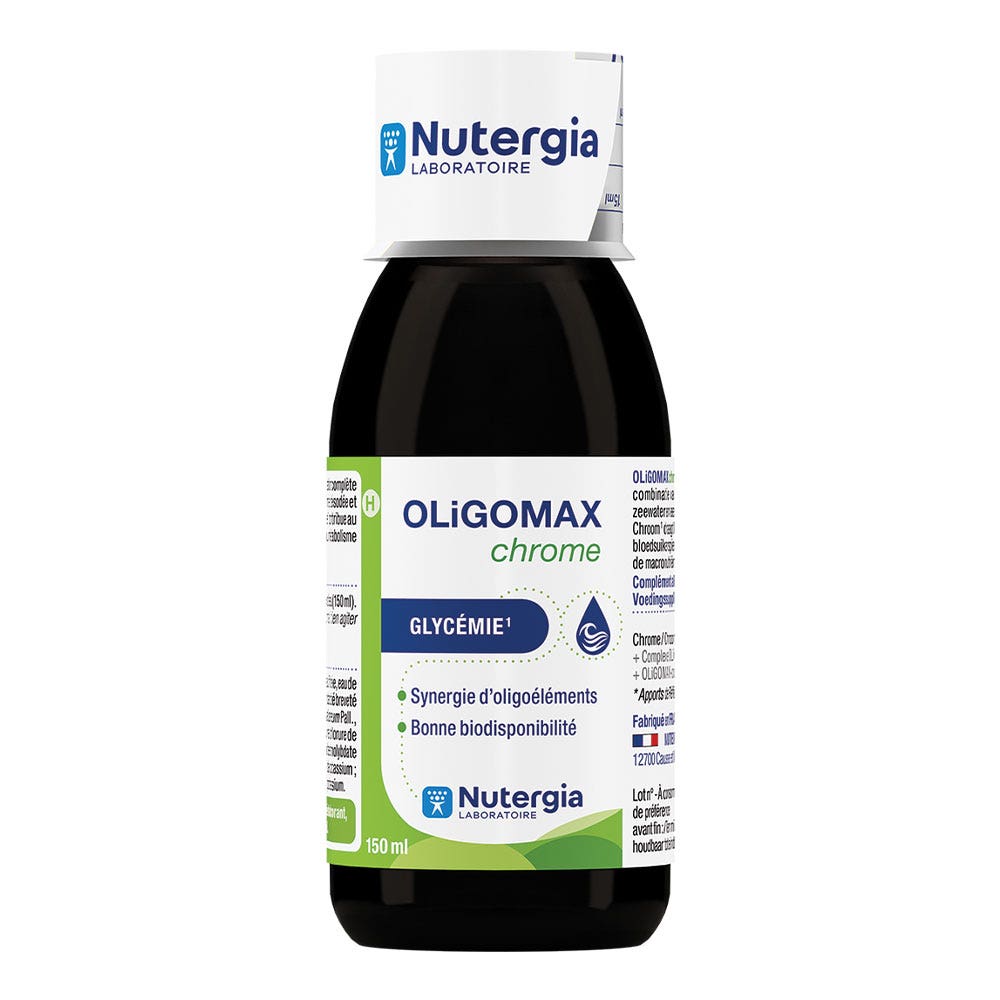 Nutergia Oligomax chromium supports healthy blood sugar levels 150 ml