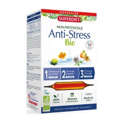 Superdiet Organic Anti-Stress Protocol 30 ampulas x 15ml