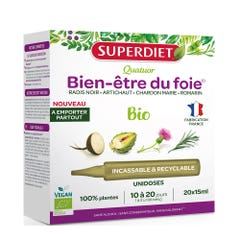 Superdiet Quator Organic Liver Well-being 20 single-dose 15ml