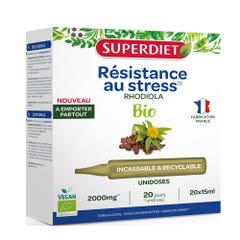 Superdiet Organic Rhodiola Unidose Stress Resistance 20 unidoses x 15 ml