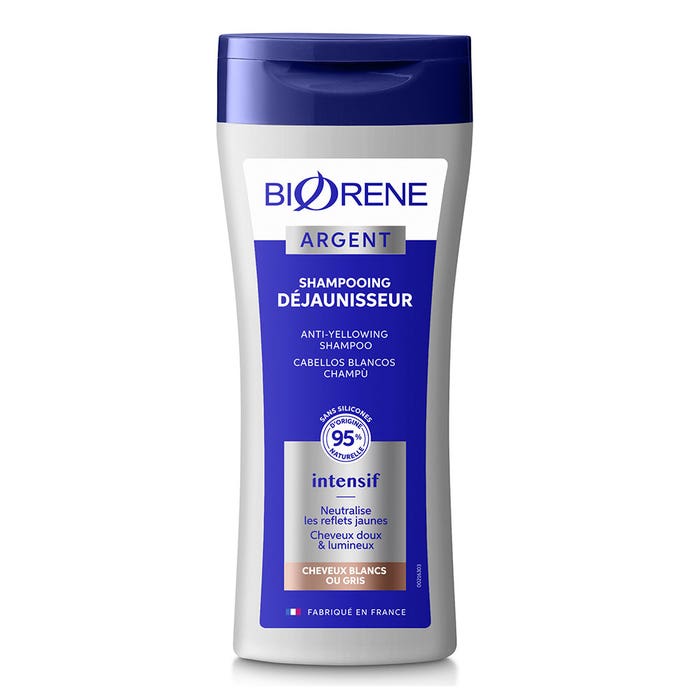 Intensive Whitening Shampoo 200ml Argent Grey and white hair Biorène