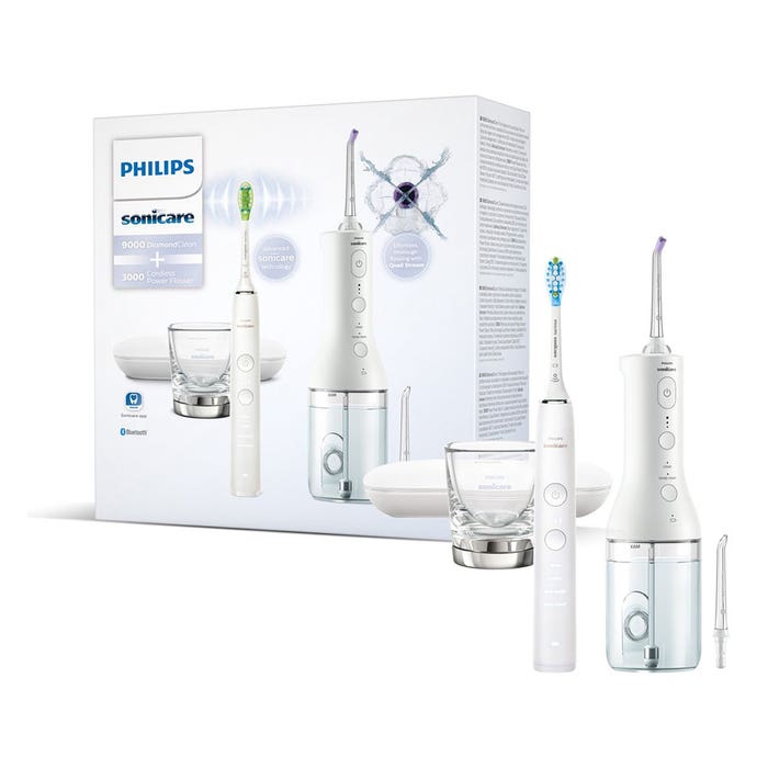 Philips Sonicare Giftboxes Power Flosser 3000+ Diamond Clean 9000