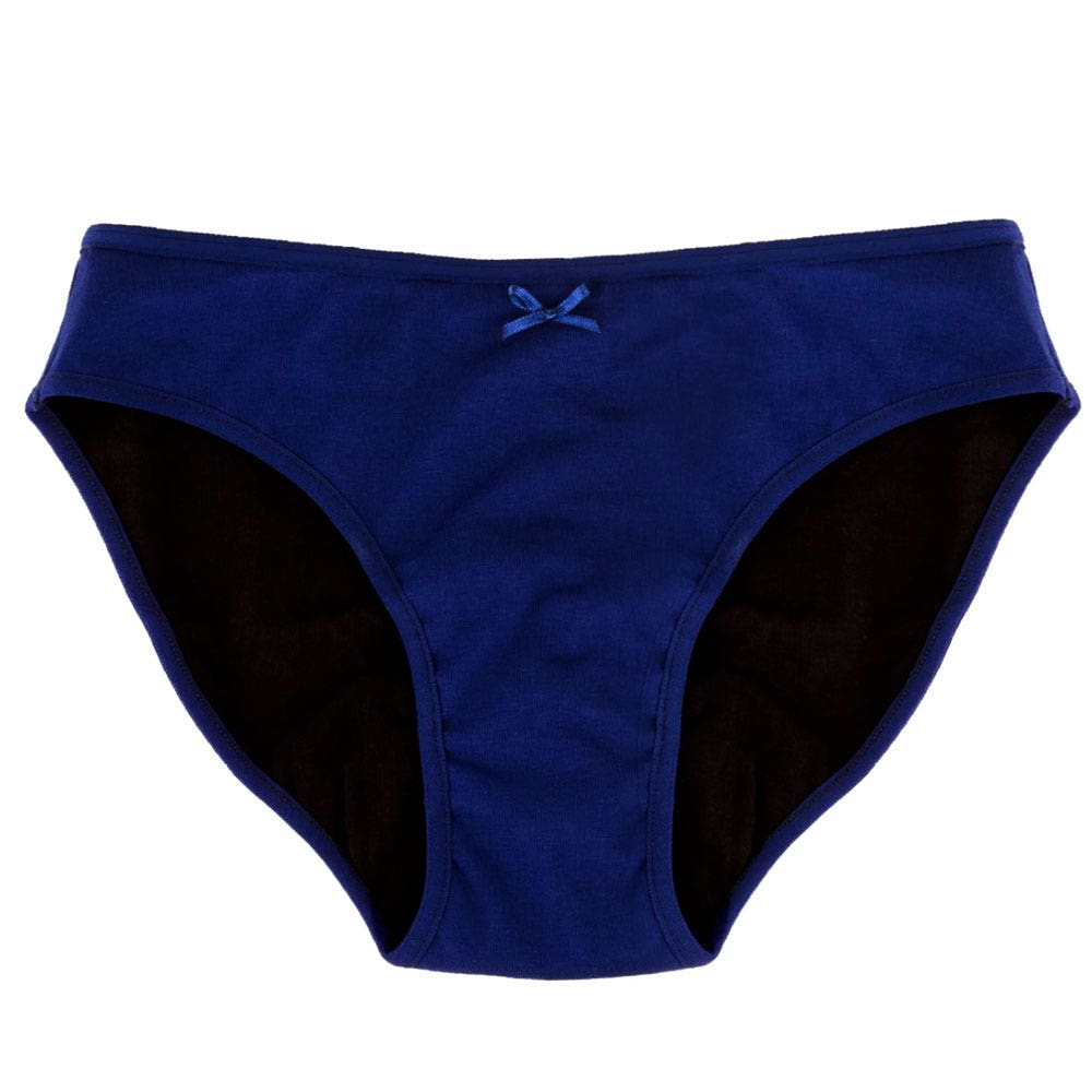 Jho Abundant Flow Menstrual Panties Blue Organic Cotton