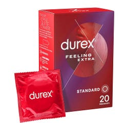 Durex Feeling Condoms Extra Thin And Lubricated X16 Extra x20