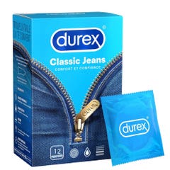 Durex Jeans Classic Lubricated Condoms X12