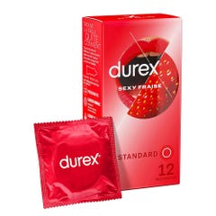 Durex Sexy Fraise Standard Condoms x12