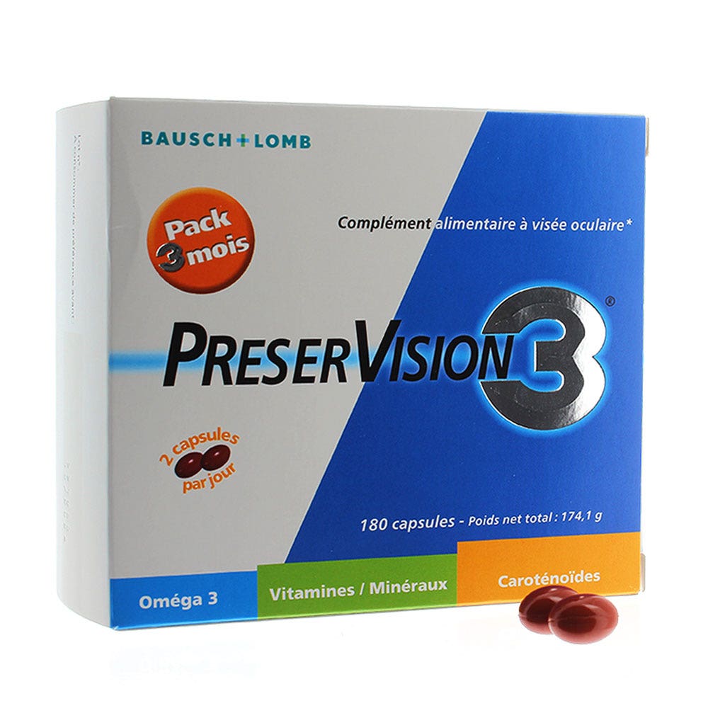 Bausch&Lomb Preservision Eye Focus 3-month supply 180 capsules