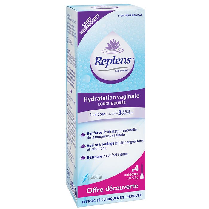 Replens Vaginal Moisturizer 4 Unidose Applicators - Easypara