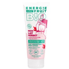 Energie Fruit Lait Sorbet Bio Pulple de Framboise Bioes &amp; Fleur de cerisier Dry Skin 200ml
