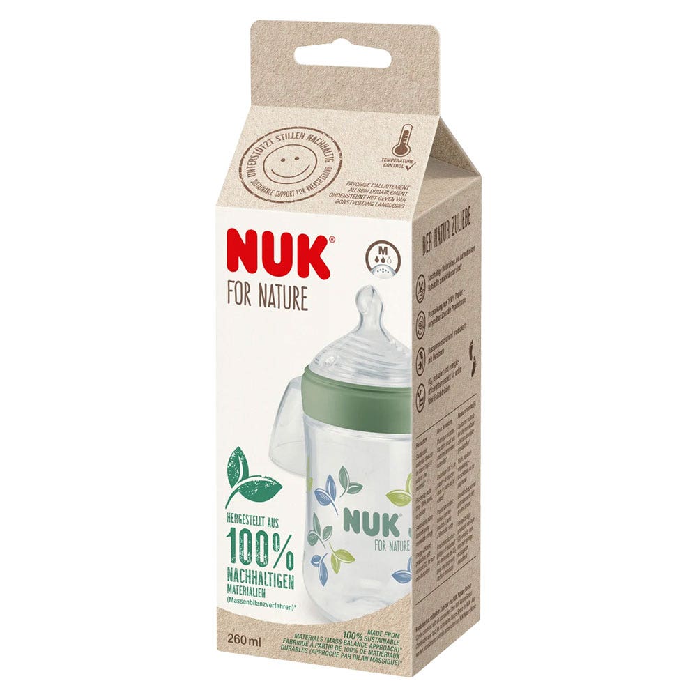 Nuk For Nature Eucalyptus feeding bottle Size M to 18 months 260ml