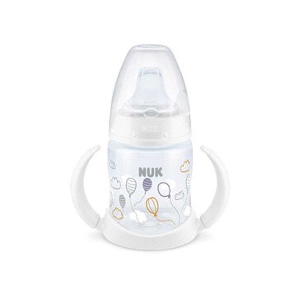 Nuk First Choice+ with Temperature Control White Training Cup Silicone Mouthpiece For Children From 6 Months 150ml