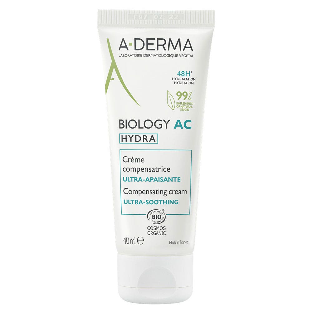 A-Derma Biology AC Ultra-Soothing Compensating Cream ultra-soothing for sensitive and reactive skin 40 ml