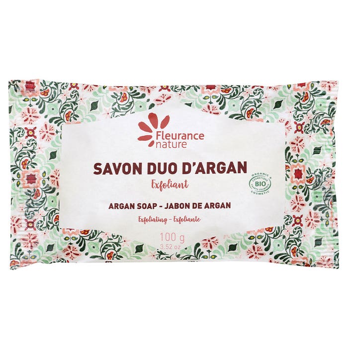 Duo exfoliating soap with organic Argane 100g Fleurance Nature