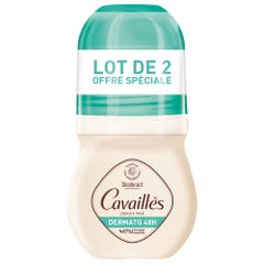 Rogé Cavaillès Dermato Déodorant Roll-On 48H Sensitive skin 2x50ml