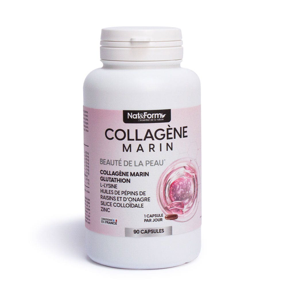Nat&Form Collagen Marine Skin Beauty glutathione 90 Capsules