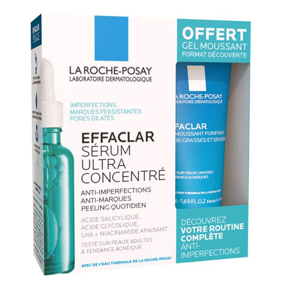 La Roche-Posay Effaclar Anti-Blemish Face Serum 30ml + Cleansing Foaming Gel 50ml Acne-prone skin