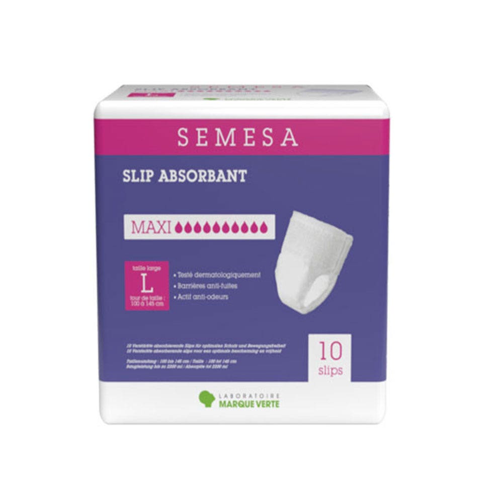 Marque Verte Absorbent Slip Anti-Leaks and Odours x10