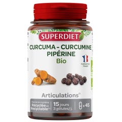Superdiet Turmeric Curcumin Piperine 45 capsules