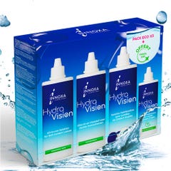 Innoxa HydraVision Multifunctional solution for soft contact lenses for sensitive eyes 3x360ml+100ml