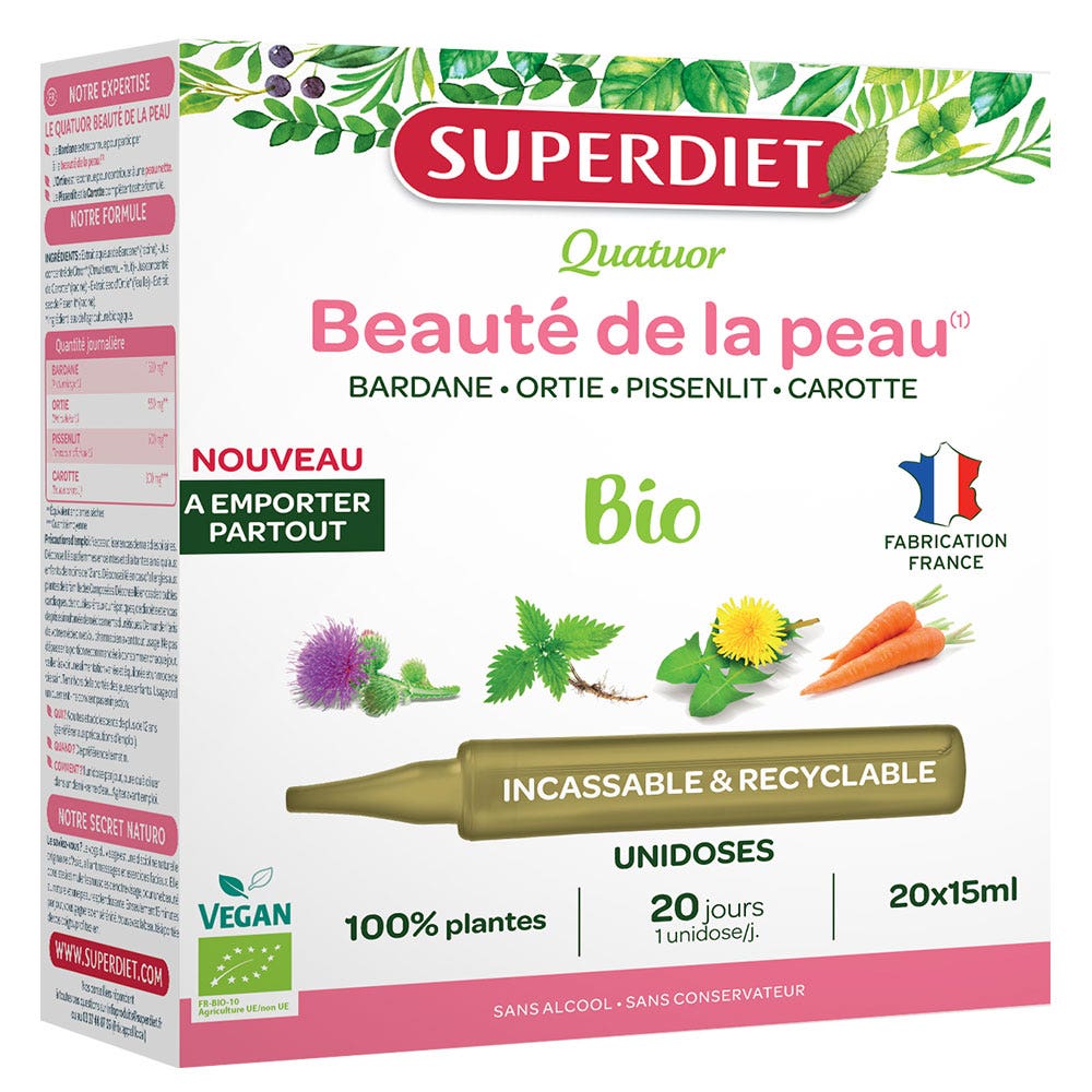 Superdiet Quatuor Beauty Of The Skin 20 Phials