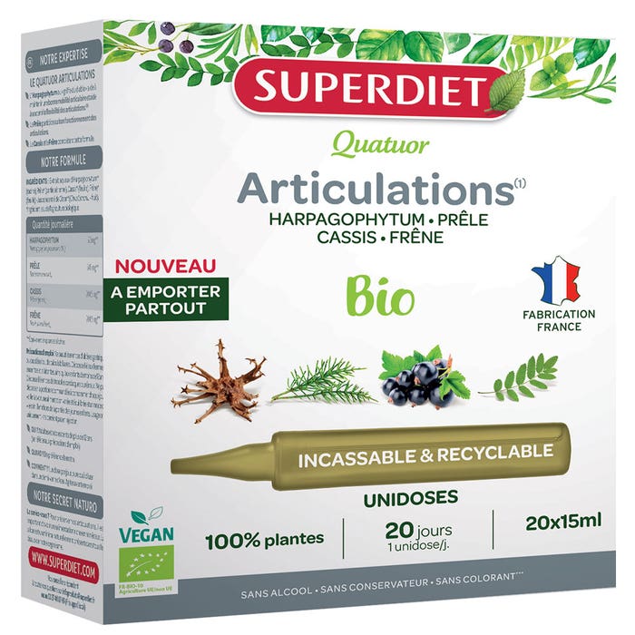 Organic Harpagophytum for Joints' Health 20 Ampoules Superdiet