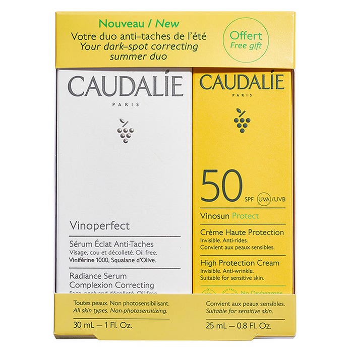 Caudalie Vinoperfect Gift box - Sun cream SPF50 anti-ageing + serum