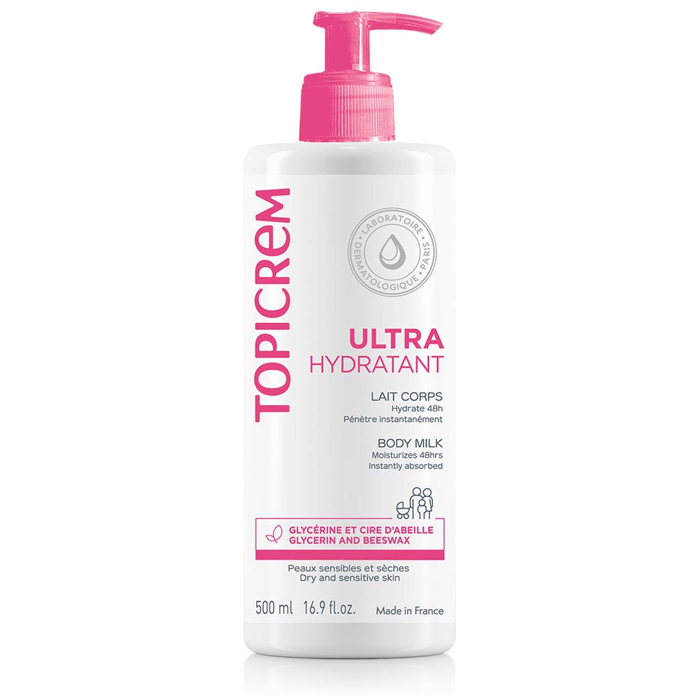 Topicrem Ultra-Hydrating Ultra Moisturizing Body Milk Peaux Sensibles Et Seches 500ml