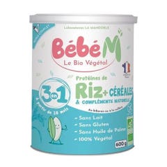 La Mandorle Bébé M Rice Proteins + Cereals and Bioes Natural Supplements From 10 Months 600g