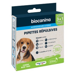 Biocanina Repellent pipette for puppies and small dogs 3 pipettes + 1 free