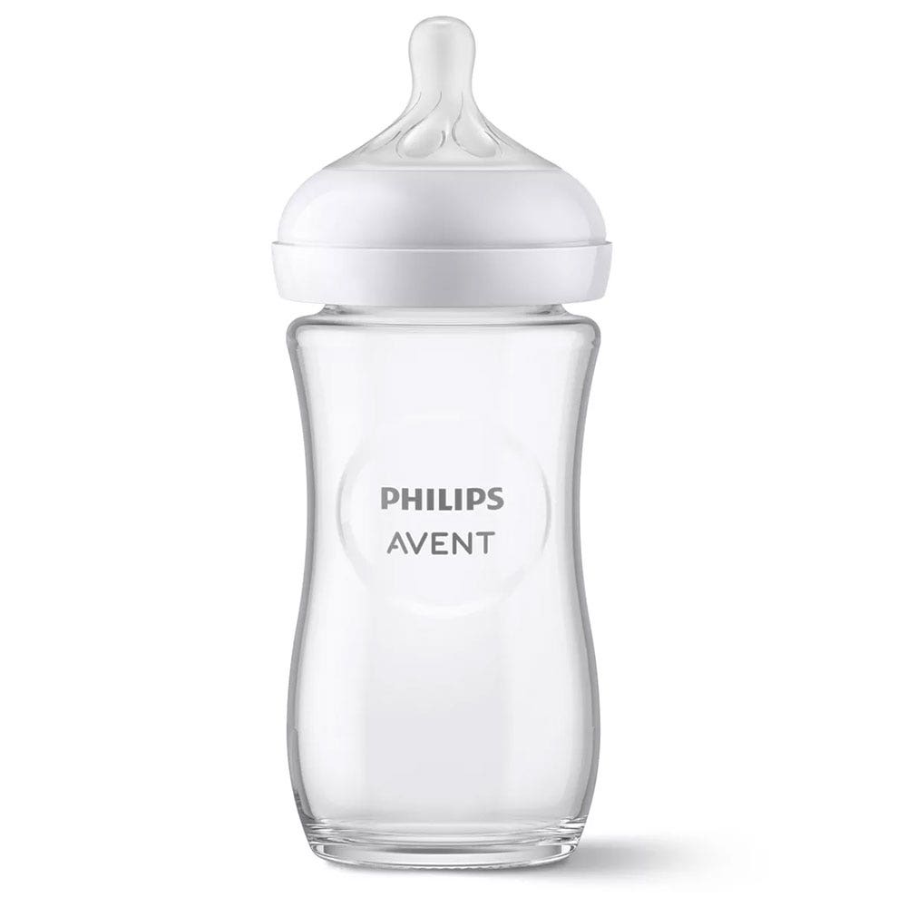 Avent Natural Response Glass Feeding Bottle 1 Month and over 240ml
