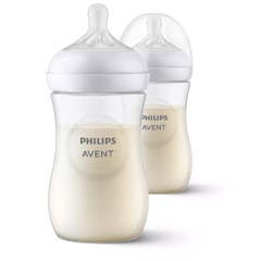 Avent Natural Baby Bottles Pp Silicone Teat Slow Flow 1 Months+ 2x260ml