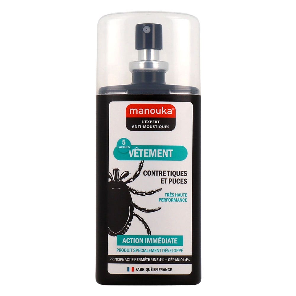 Manouka Anti-Flea and Tick Spray for Textiles Immediate Action 75ml