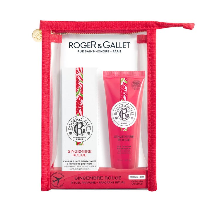 Eau Parfumée Bienfaisante + Shower Gel Kits 30ml + Gel douche 50ml offert Gingembre Rouge Roger & Gallet