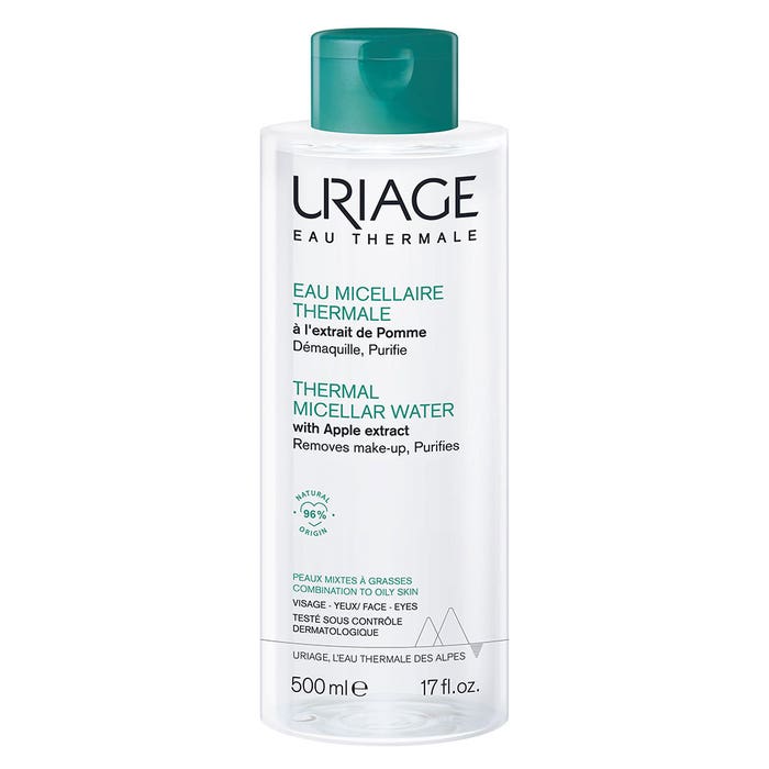 Thermal Micellar Water Combination To Oily Skins 500ml Hygiène visage Peaux Mixtes A Grasses Uriage