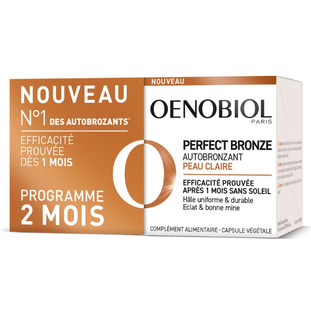 Oenobiol Perfect Bronze Self-tanning lotion fair skin 2 x 30 capsules