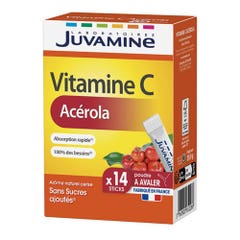 Juvamine Vitamin C Acerola 14 Swallowable Sticks