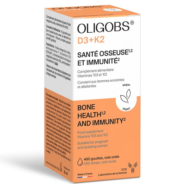 Ccd Oligobs Vitamins D3+K2 Bone health & Immunity 460 Drops