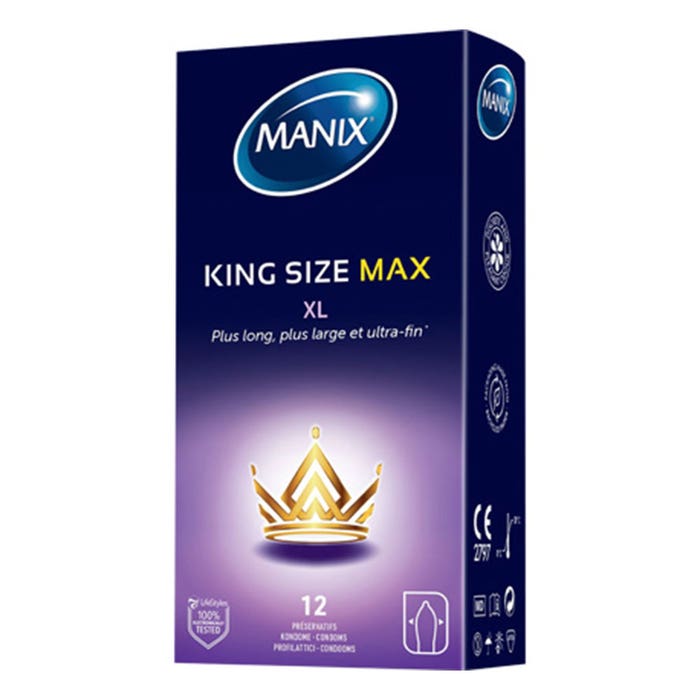 Plus Grand Confort condoms 12 +2 Free King Size Maxi Manix