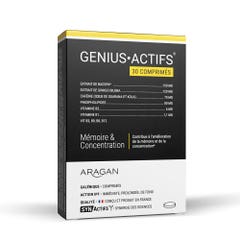 Aragan Synactifs Lecitone Genius memory and concentration 30 tablets Mémoire et Concentration 30 Comprimes
