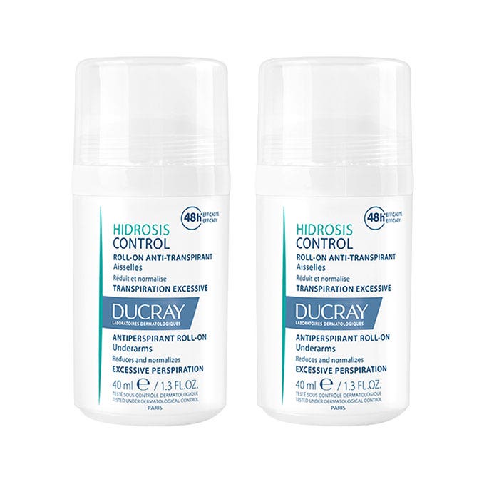 Ducray Hidrosis Control Antiperspirant Roll-On 2x40ml