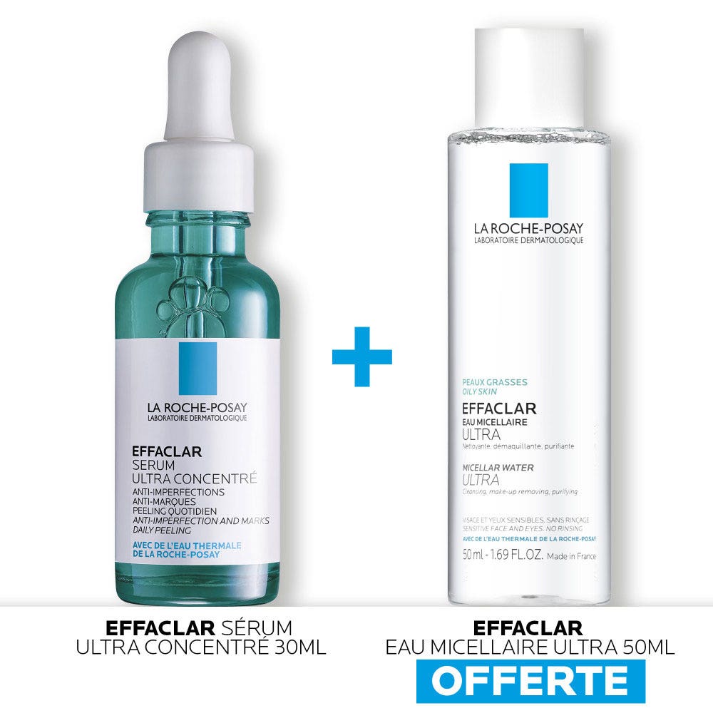 La Roche-Posay Effaclar Anti-Blemish Face Serum + Eau Micellaire 50ml offerte Peaux tendance acnéique