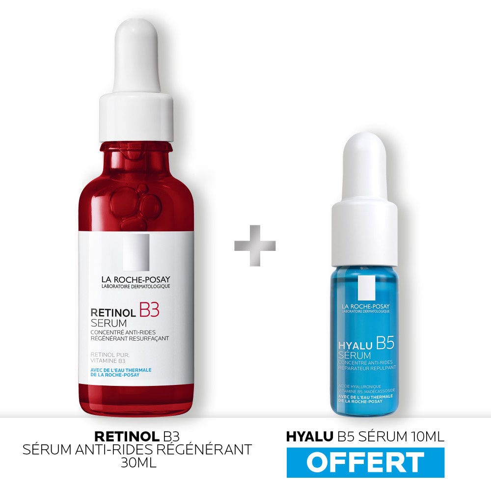 La Roche-Posay Retinol B3 Anti-Wrinkle Regenerating Retinol Serum 30 ml + Hyalu B5 Sérum 10ml offert