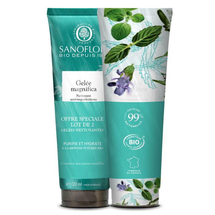 Organic Purifying Cleansing Jelly 2x120ml Magnifica Sanoflore