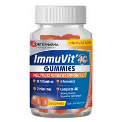 Forté Pharma ImmuVit'4G Multivitamins and immunity Tangerine flavour 30 Gummies