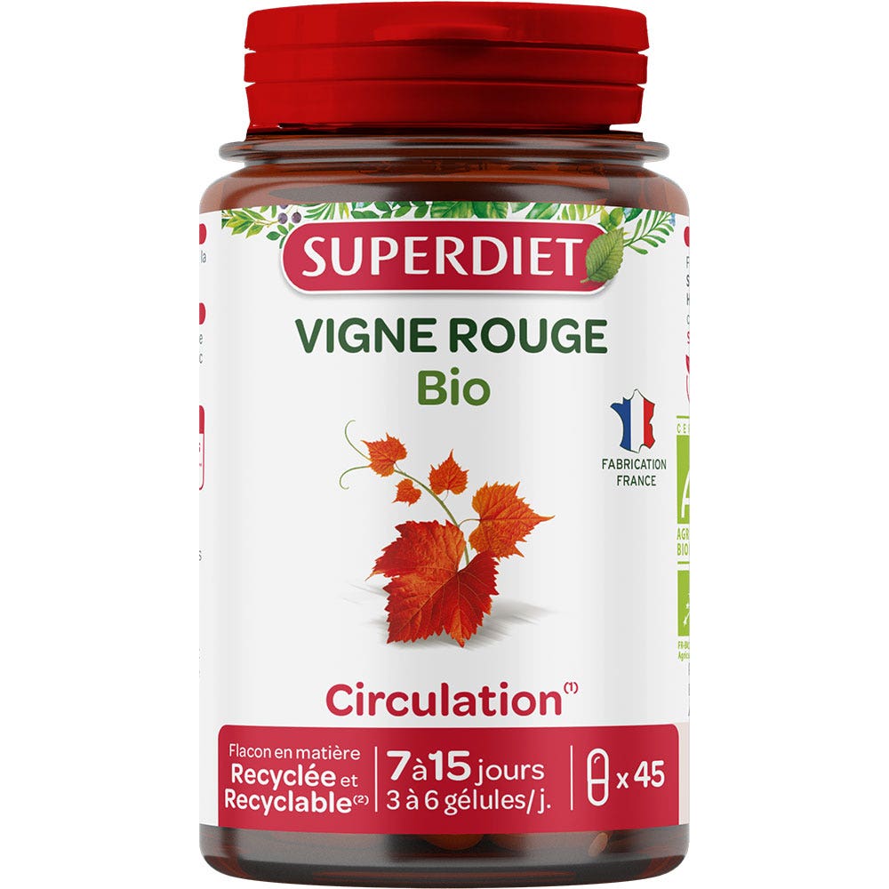 Superdiet Red Vine Bioes 45 capsules - Easypara