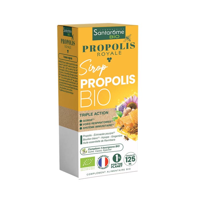 Santarome Propolis Royale Organic Triple Action Propolis Syrups 125ml